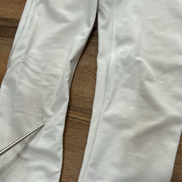 LULULEMON WOMENS SWIFT SPEED 7/8 TIGHT MESH LEGGINGS WHITE Sz 2 - Picture 7 of 7